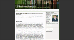 Desktop Screenshot of booksoncricket.net